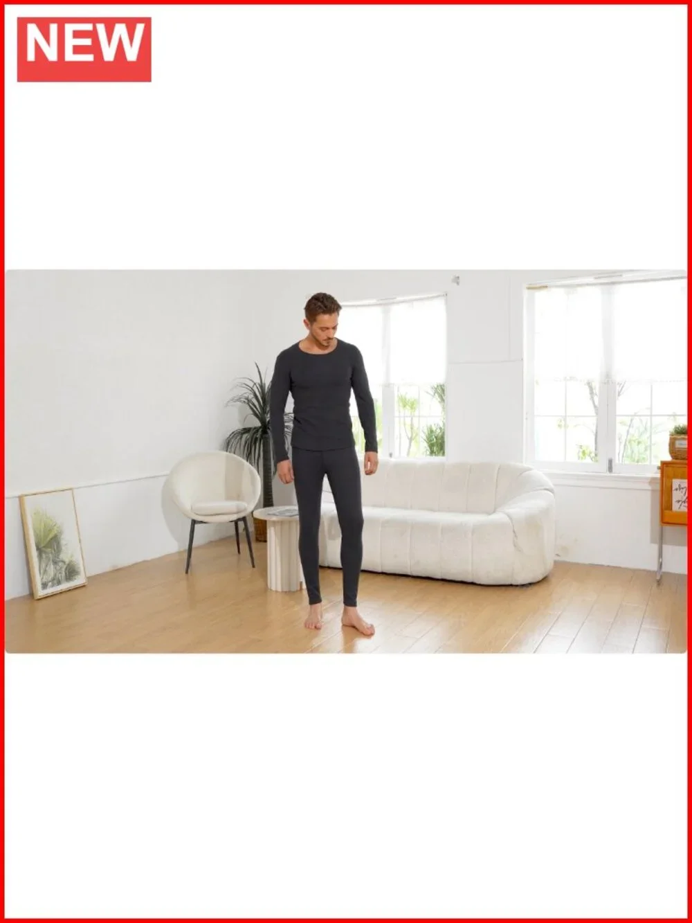 Men's Thermal Long Johns Set with Fleece Lining Base Layer